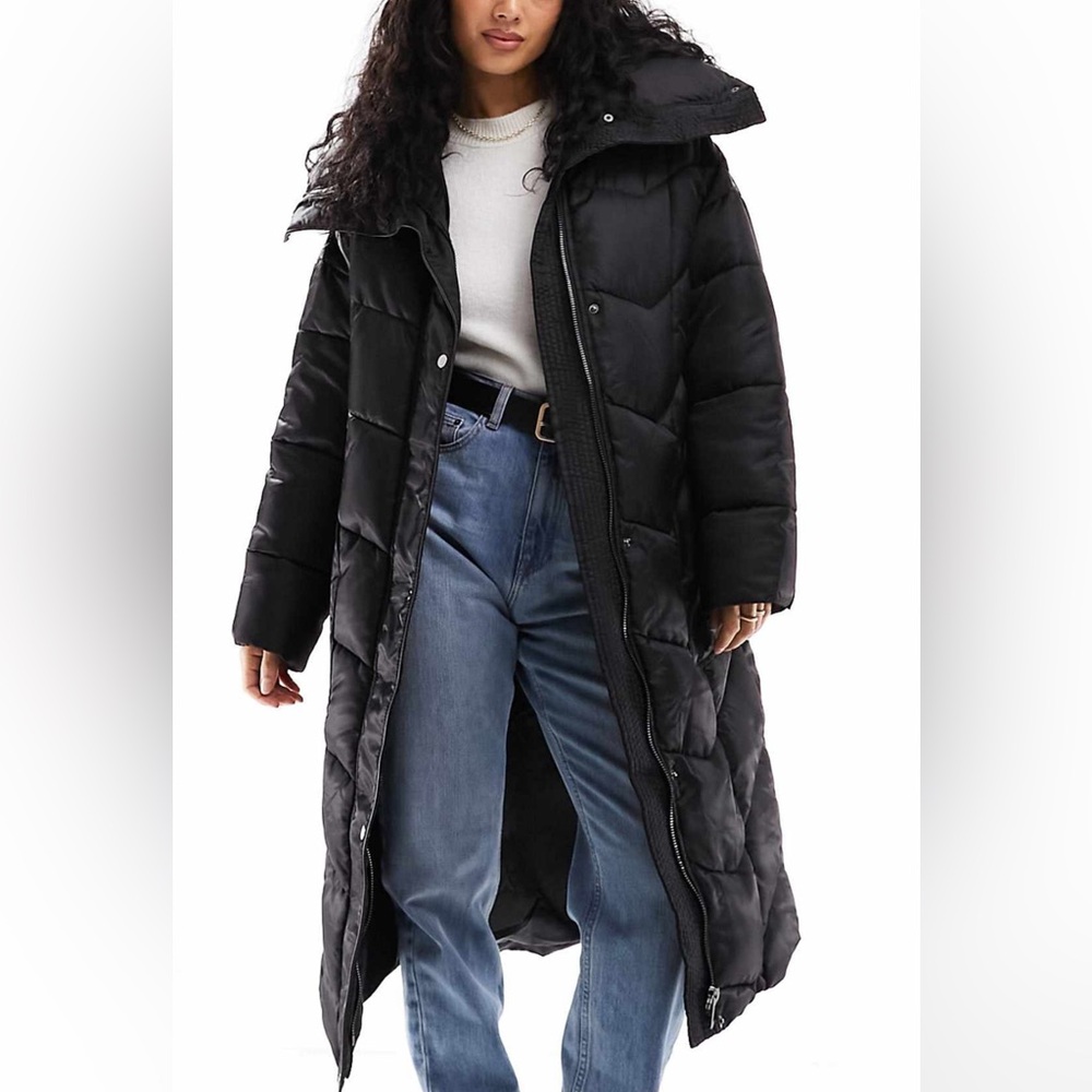 River Island Paneled Puffer Coat